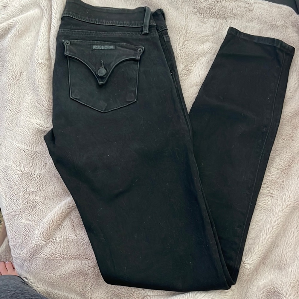 Hudson Jeans Black Collin skinny jeans sz 28